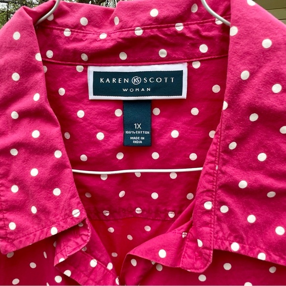 Pink blouse with polka dots - Picture 2 of 4